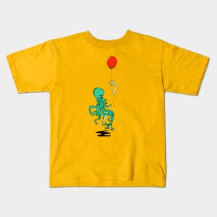 squid zombie and balloon Kids T-Shirt